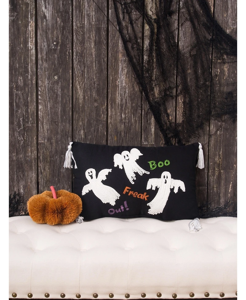 C&F Home 13" x 20" Boo Ghosts Embellished Halloween Throw Pillow