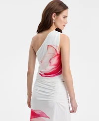 Bar Iii Women's Asymmetrical Ruched Top, Macy's Exclusive