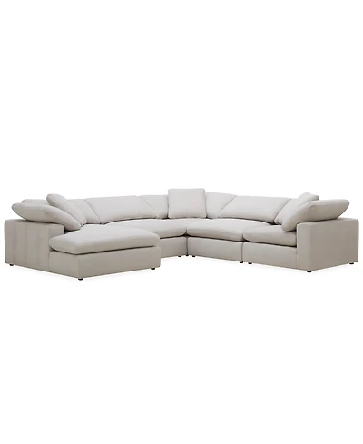 Furniture Fog 5-Pc. Fabric Chaise L-Sectional Sofa Set