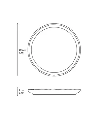Porto Brasil Stoneware Linhas Dessert Plates, Set of 6