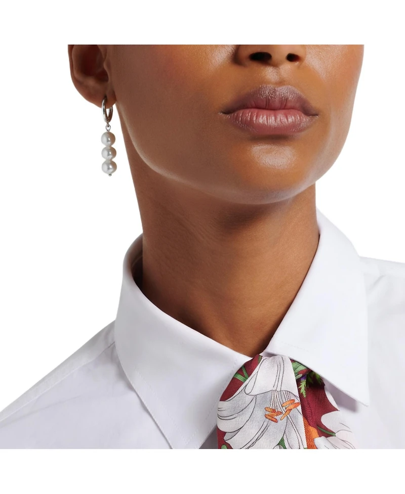 Joey Baby Freshwater Pearl Bridal Silver Earring