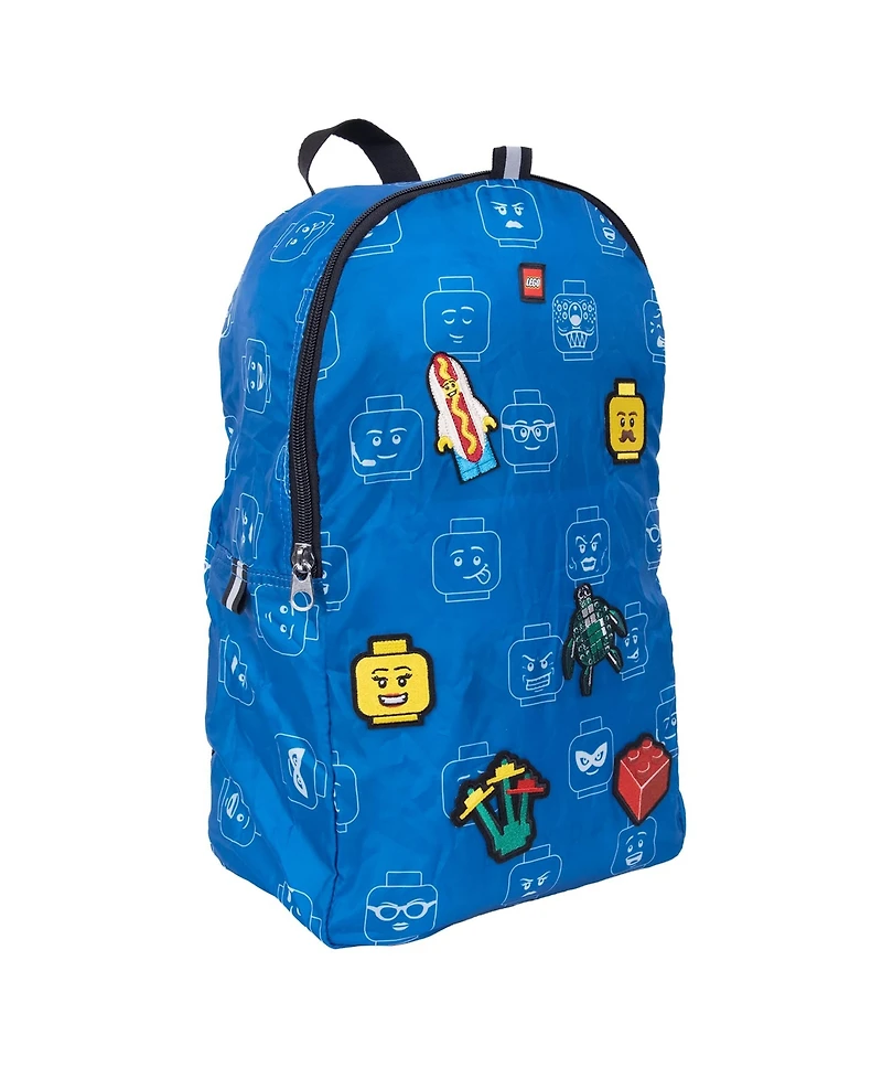 Lego Minifigure Packable Backpack W/ 6 Patches