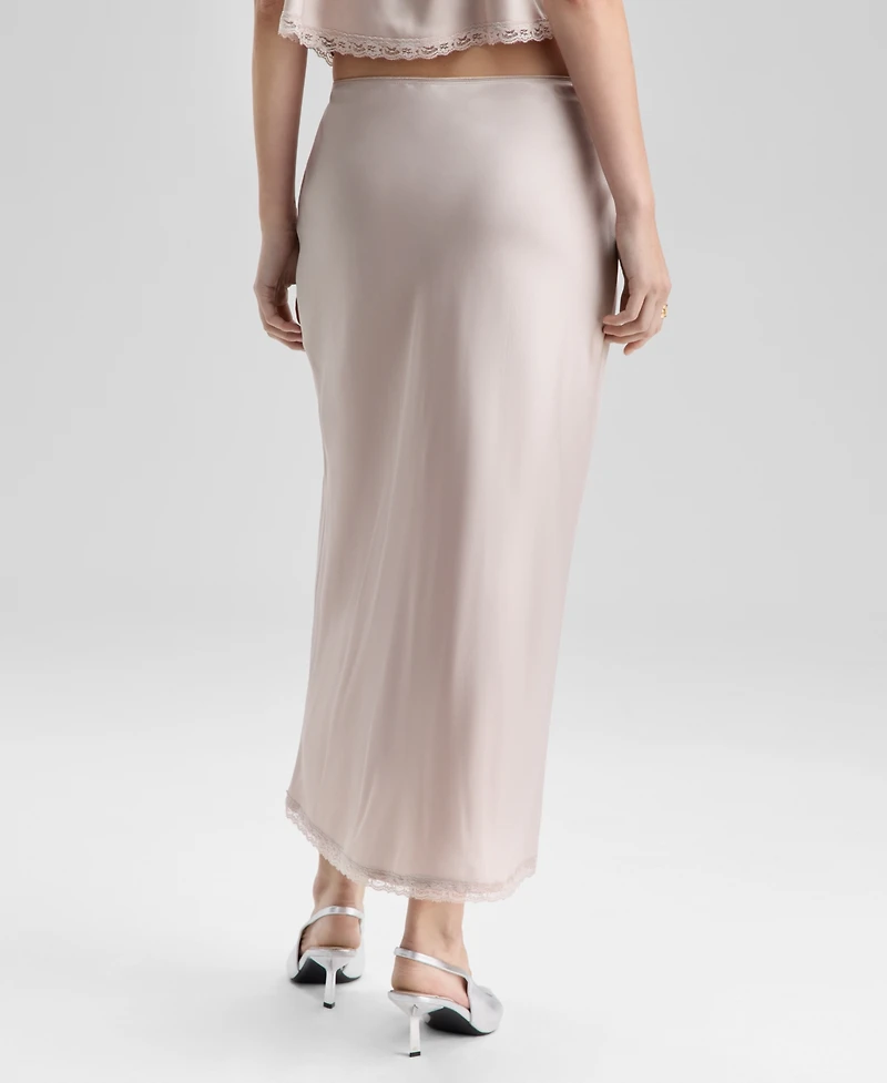 And Now This Women's Lace Bow-Inset Slip Skirt, Macy's Exclusive