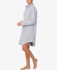 Ellen Tracy Women's Textured Long Sleeve Robe