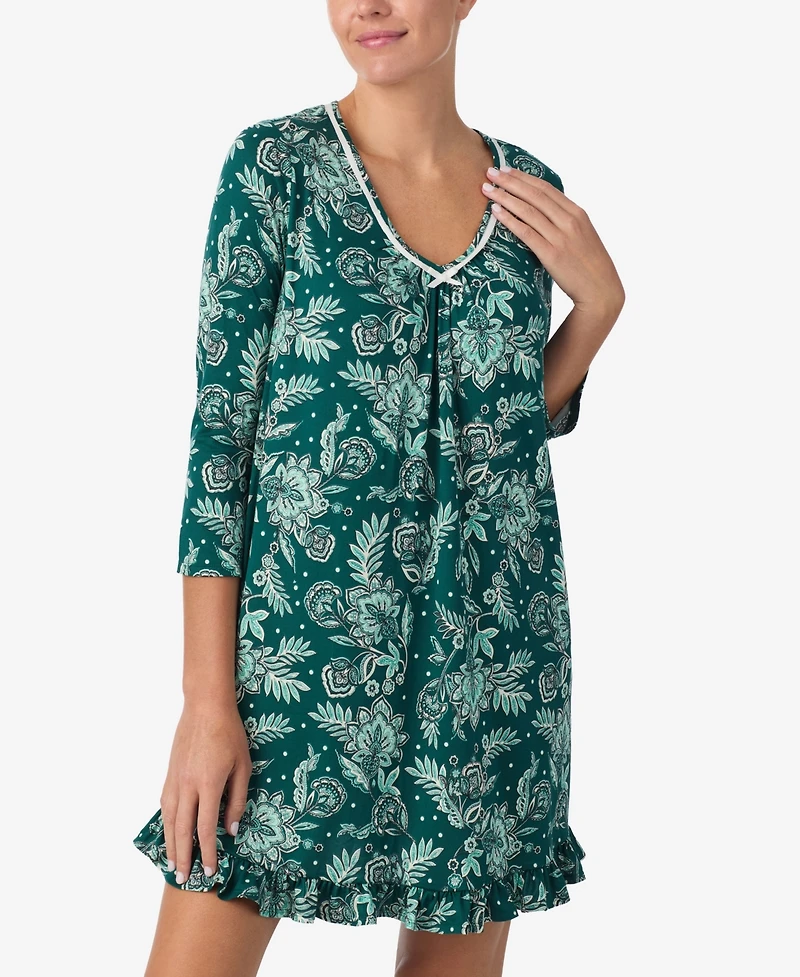 Ellen Tracy Women's Printed V-Neck Chemise