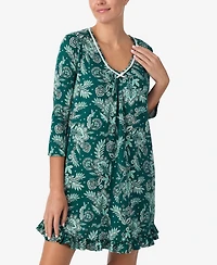 Ellen Tracy Women's Printed V-Neck Chemise
