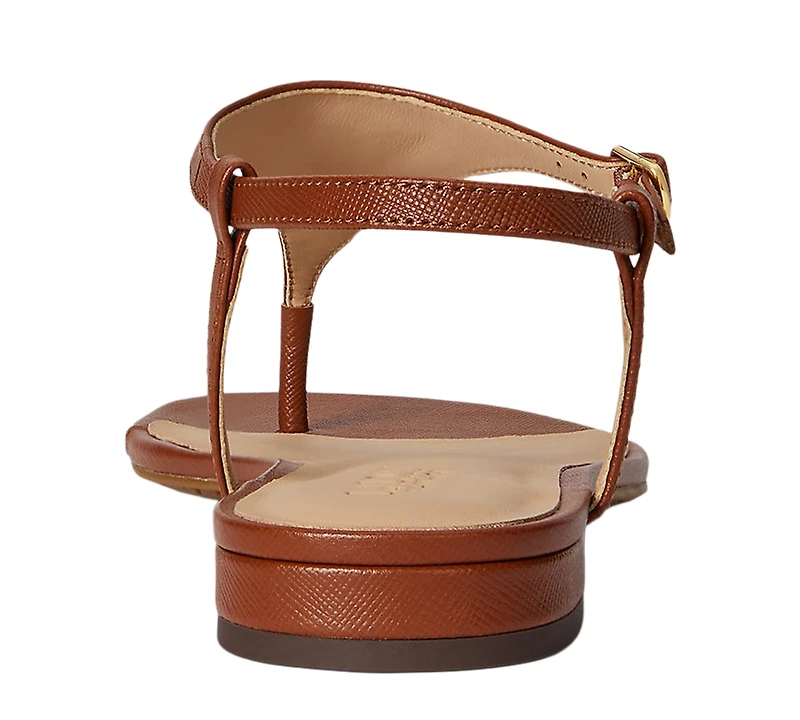 Lauren Ralph Lauren Everley Ii Crosshatch Leather Sandal