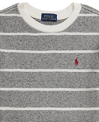 Polo Ralph Lauren Toddler and Little Boys Striped Waffle Cotton Long-Sleeve Tee