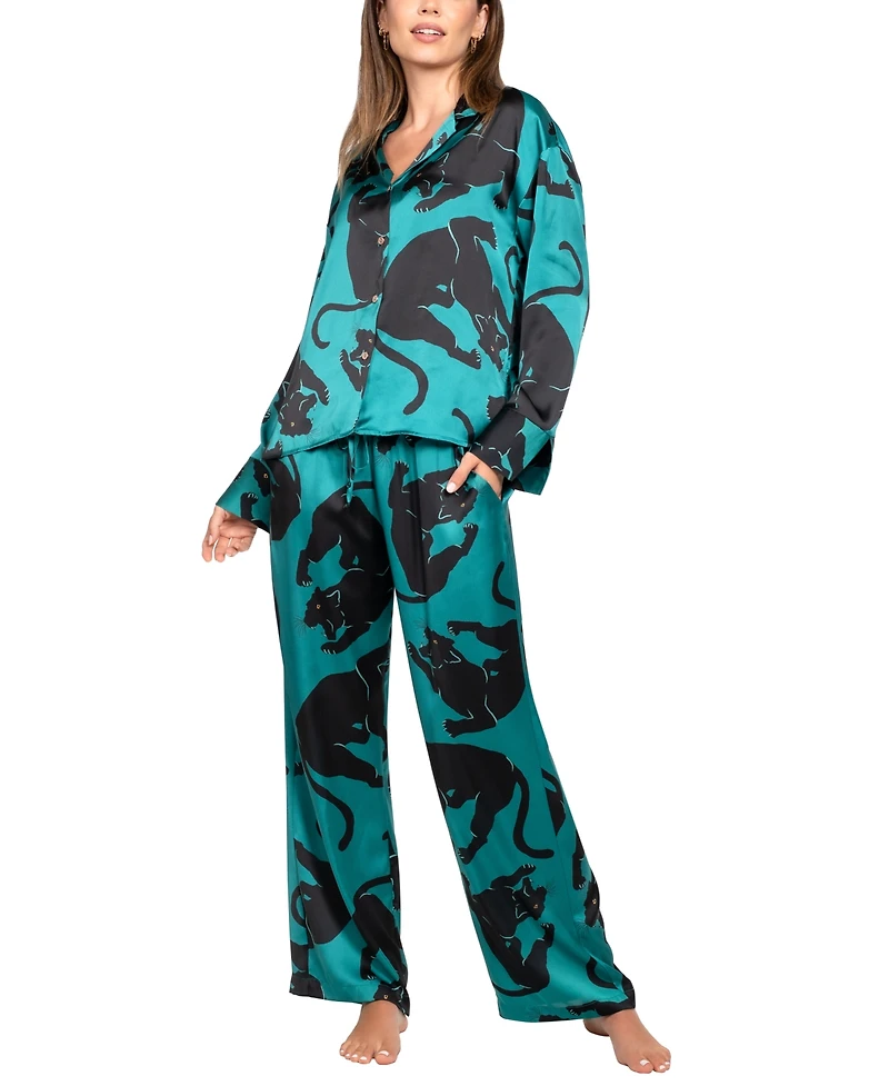 Midnight Bakery Women's 2 Piece Long Sleeves Top and Pants Loungewear Set