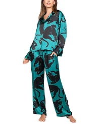 Midnight Bakery Women's 2 Piece Long Sleeves Top and Pants Loungewear Set