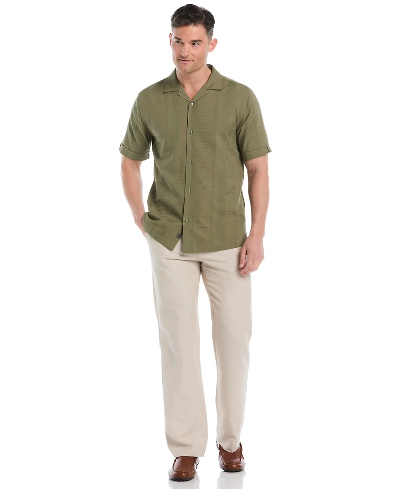 Cubavera Men's Big & Tall Seersucker Stripe Short Sleeves Shirt