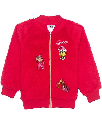 The Grinch Girls 2T-6X Zipper Woobie Jacket