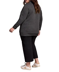Tribal Plus Long-Sleeve Knit Tunic Sweater