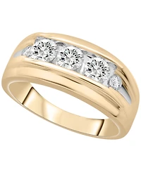 Macy's Men's Diamond (1 ct. t.w.) 5-Stone Ring in 10K Yellow Gold