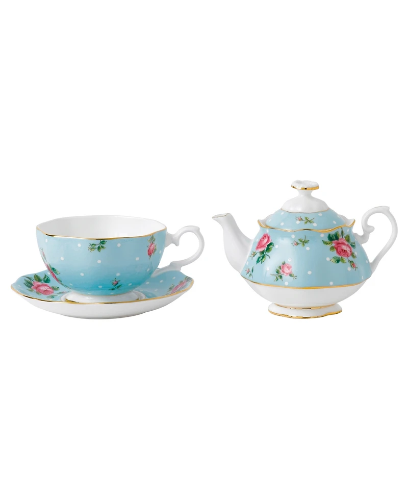 Royal Albert Polka Blue Tea For One Set