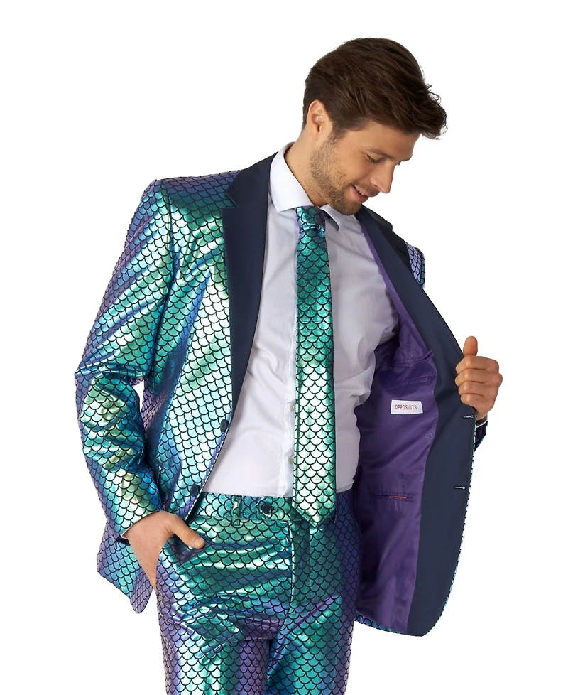 OppoSuits Big & Tall Shiny Party Suit - Peppy Pink