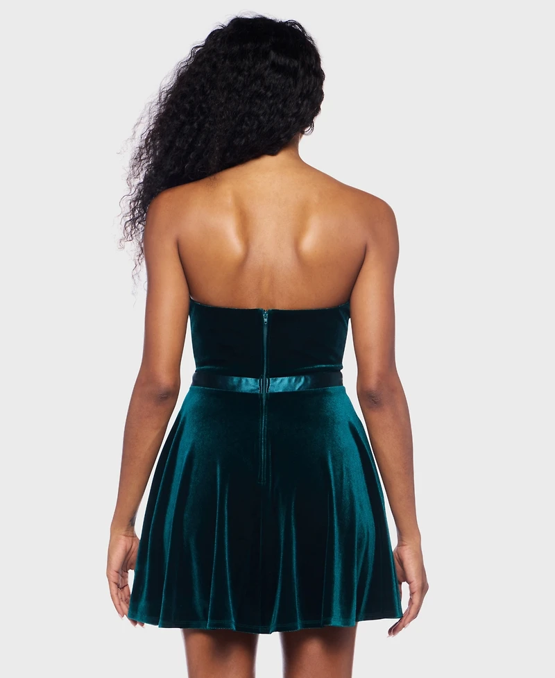 B Darlin Juniors' Strapless Bustier Bodycon Dress