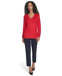 Tommy Hilfiger Women's V-Neck Cable Sweater