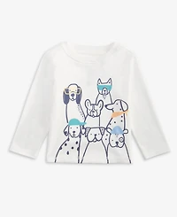 First Impressions Baby Boys Long-Sleeve Stylish Pups T-Shirt, Macy's Exclusive
