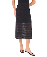 CeCe Women's Slim Knit Pencil Midi Skirt