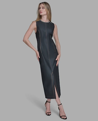 Bcbg Women's Rhinestone Applique Sleeveless Dress