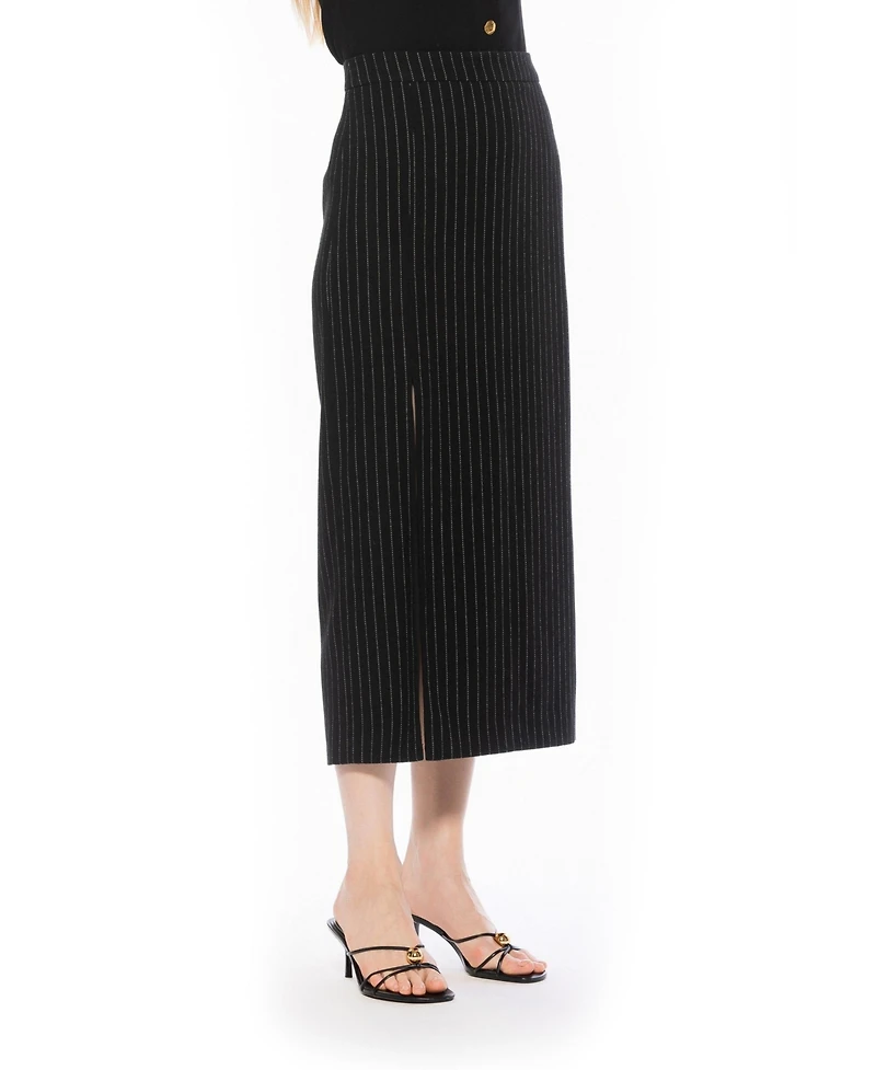 Alexia Admor Women's Onyx Striped Skirt