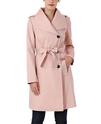 kimi + kai Women's Wing Collar Hooded Trench Coat