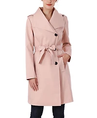 kimi + kai Women's Wing Collar Hooded Trench Coat