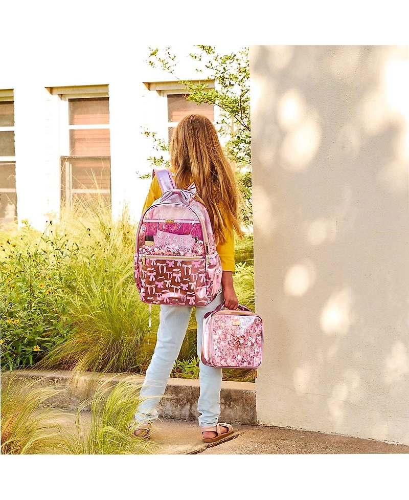 Packed Party Confetti-Filled Metallic Pink Backpack