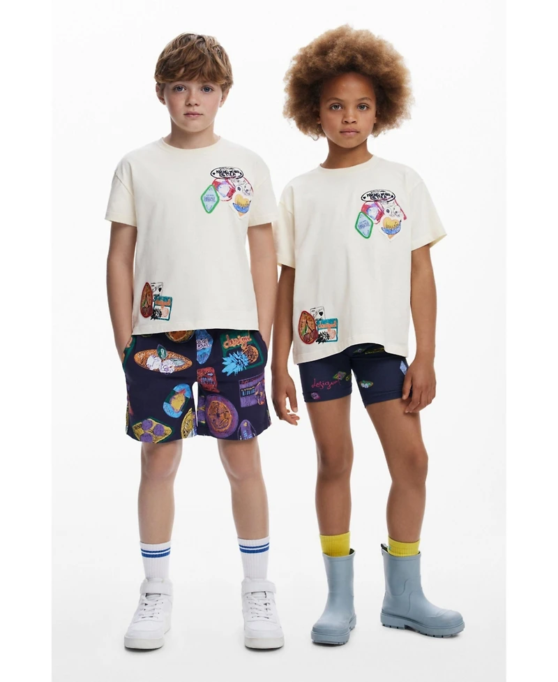 Desigual Boys Boys's T-shirt with embroidered patches