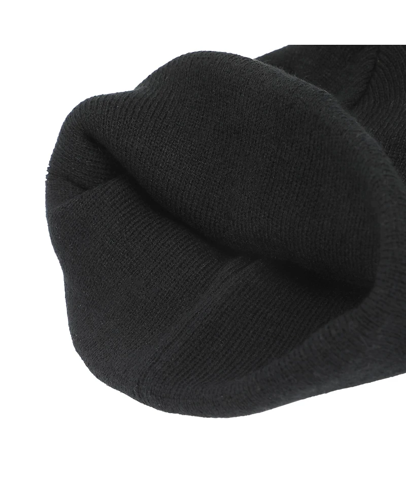 Dungeons & Dragons Men's Ampersand Logo Embroidery Black Acrylic Knit Cuff Beanie