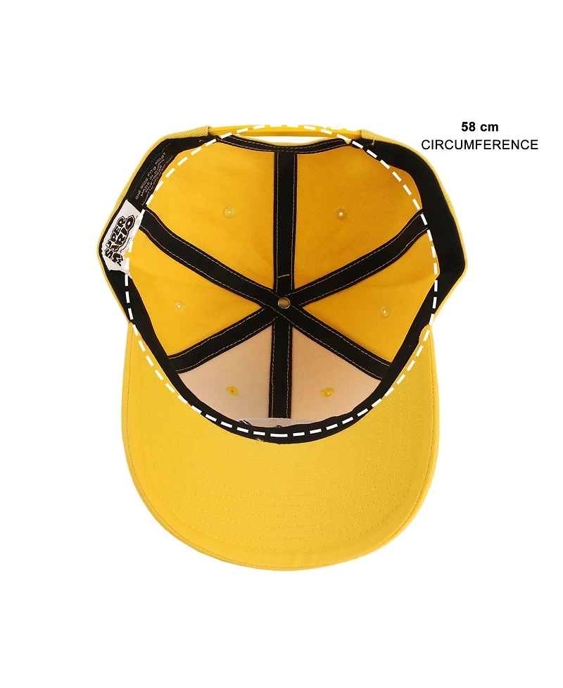 Super Mario Men's Wario Embroidery Cotton Twill B2 Structured Baseball Cap Traditional Adjustable