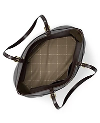Michael Kors Medium Leather Top Zip Pocket Tote