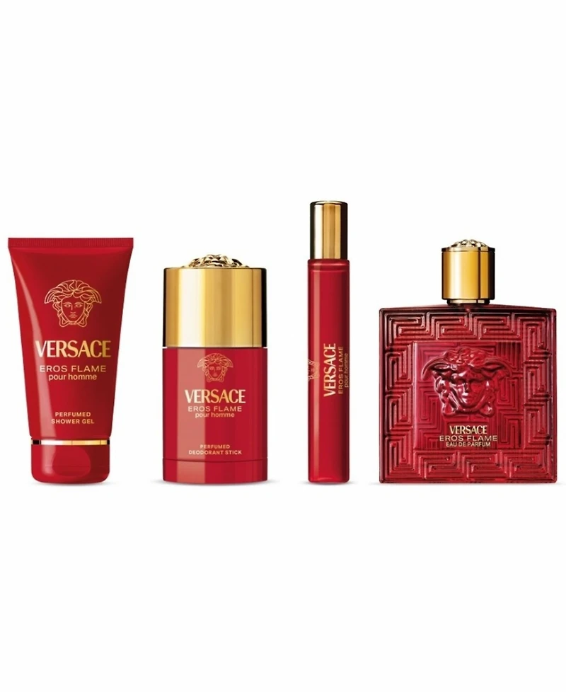 Versace 4-Pc. Men's Eros Flame Eau De Parfum Fragrance Set