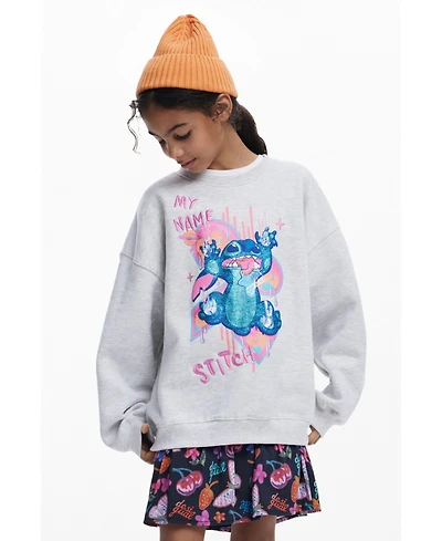 Desigual Girls's Stitch glitter sweatshirt