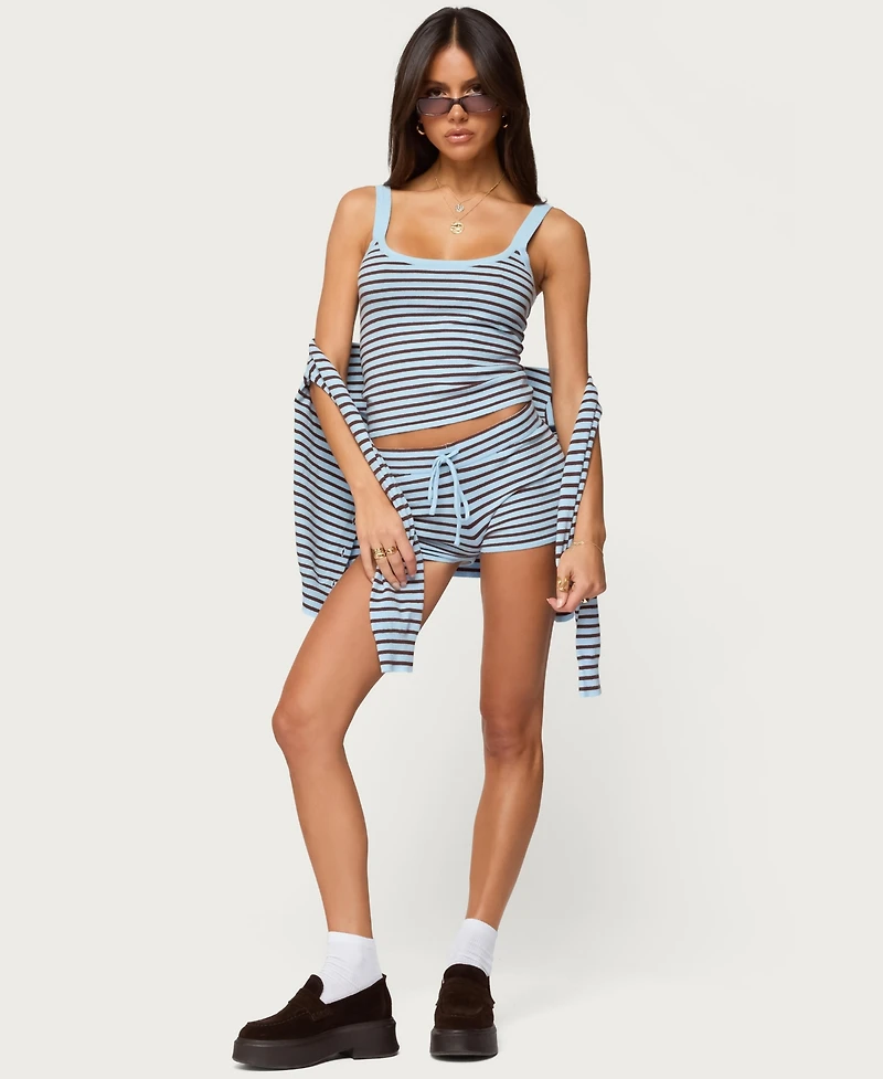 Edikted Women's Lillian Striped Knit Tank Top