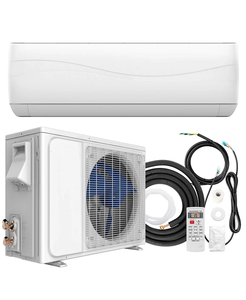 Gymax 9000 Mini Btu Split Air Conditioner & Heater Wall Mount Ac Unit w/ Remote Control