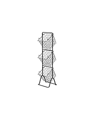 Oceanstar 3-Tier Metal Wire Storage Basket Stand with Removable Baskets, Black