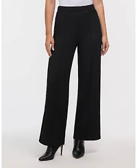 Ellen Tracy Women's Pull-On Wide Leg Pant with Pintuck Detail