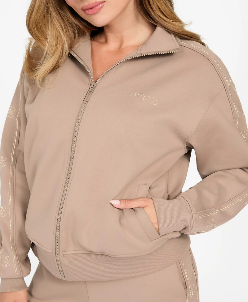 Guess Women's High Neck Full-Zip Sweatshirt