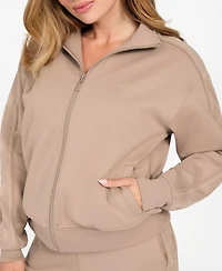 Guess Women's High Neck Full-Zip Sweatshirt