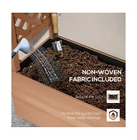 Chic Crate Outsunny Raised Garden Bed with Arch Trellis