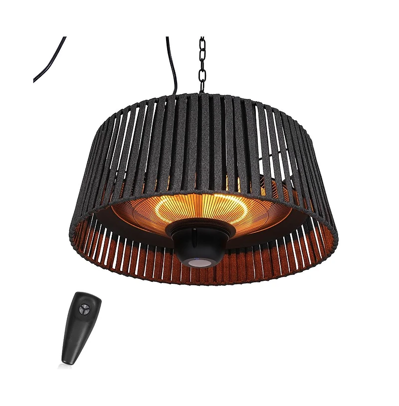 Hanging Heater Lamp, 1500W Waterproof Electric Patio Heater with Remote Control