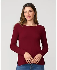 Cable & Gauge Women's Minimalist Midweight Tunic Sweater
