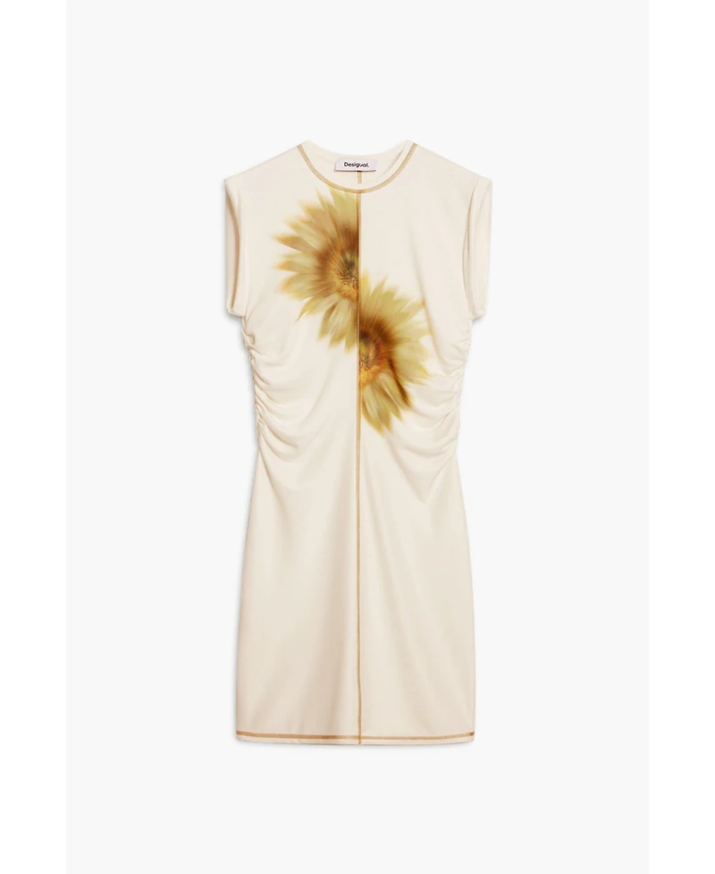 Desigual Women's Short sunflower lyocell dress