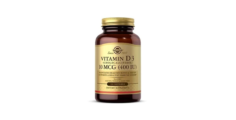 Solgar Vitamin D3 (Cholecalciferol) ,400 Iu ,100 S Gels