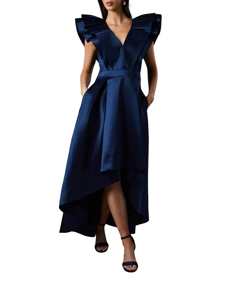 Coast Women's Frill Sleeve V-Neck Midi Dress