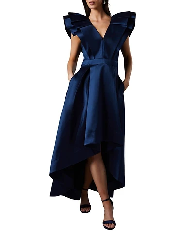 Coast Women's Frill Sleeve V-Neck Midi Dress