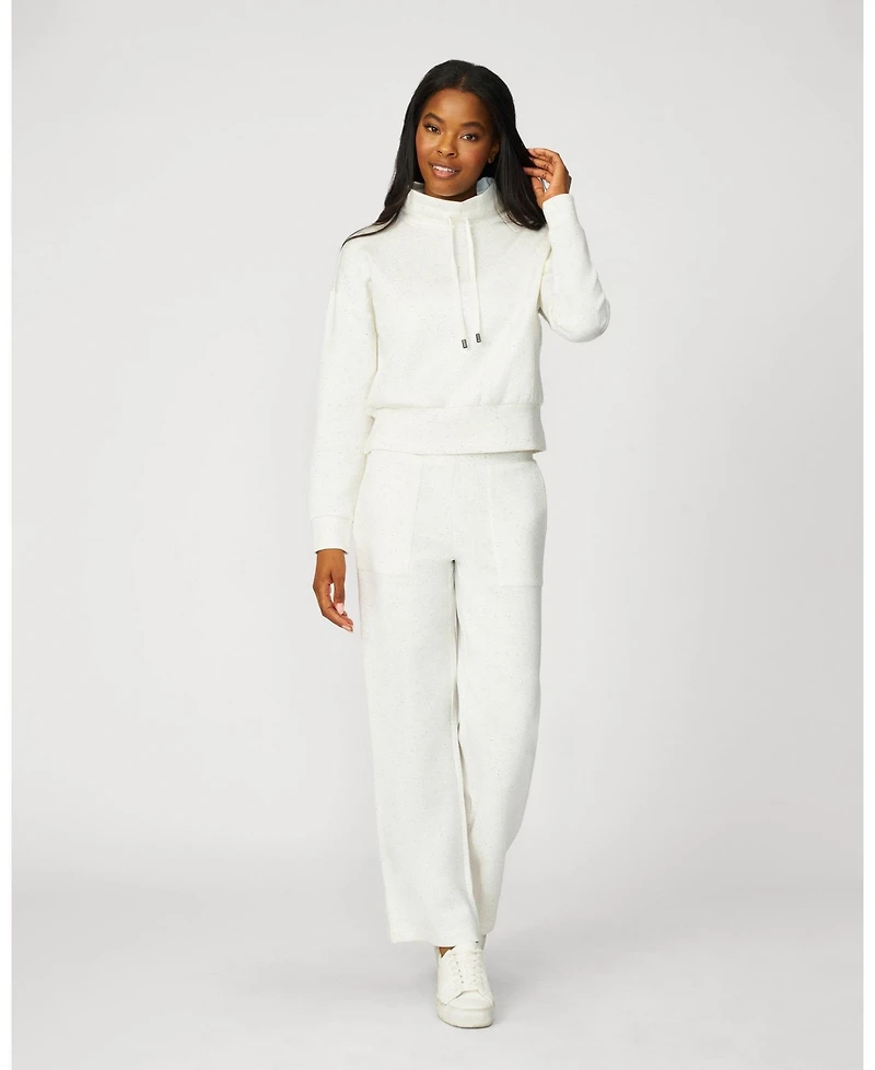 Cable & Gauge Women's Soft Brushed Funnel Neck Top Straight Leg Pant