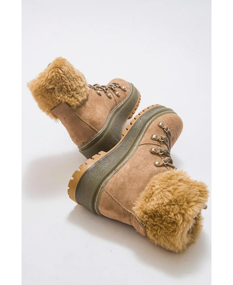 Prologue Shoes Lunira Fur Ankle Boot (Women)